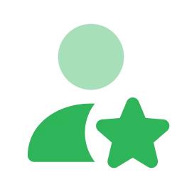 User star icon, Flat style