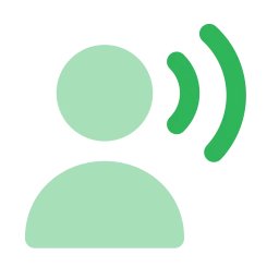 User voice icon, Flat style