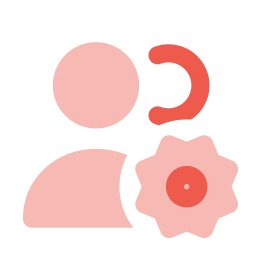 Users settings icon, Flat style