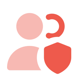 Users shield icon, Flat style