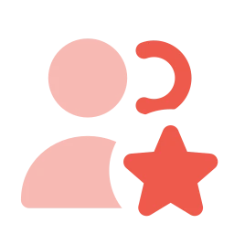 Users star icon, Flat style