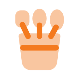 Utensil holder icon, Flat style