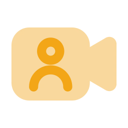 Video call icon, Flat style