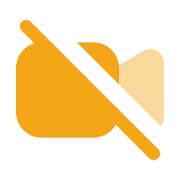 Video camera off icon, Flat style