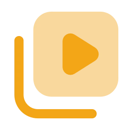 Video library icon, Flat style