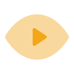 Video views icon, Flat style