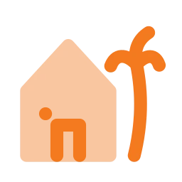 Villa icon, Flat style