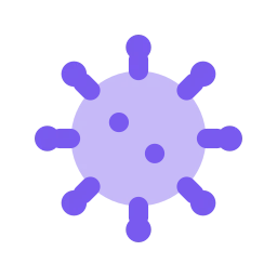 Virus icon, Flat style