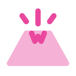 Volcano icon, Flat style