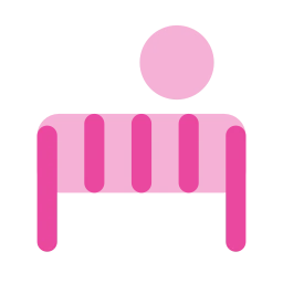 Volleyball net icon, Flat style
