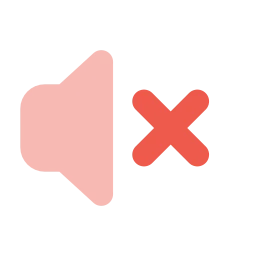 Volume mute icon, Flat style
