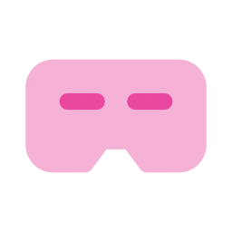 Vr headset icon, Flat style