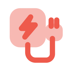 Wall charger icon, Flat style
