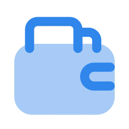 Wallet cards icon, Flat style