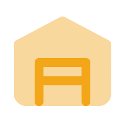 Warehouse icon, Flat style