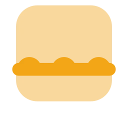 Warm front icon, Flat style