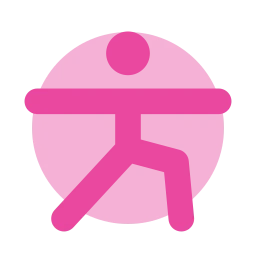 Warrior pose icon, Flat style