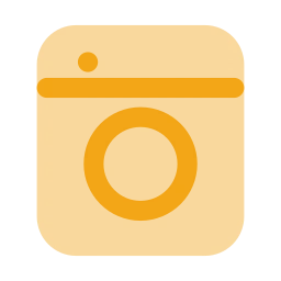 Washing machine icon, Flat style