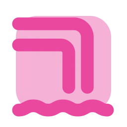 Waterfall icon, Flat style