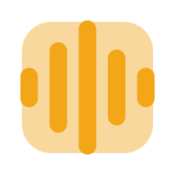 Waveform icon, Flat style