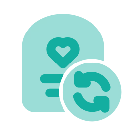 Wedding card refresh icon, Flat style