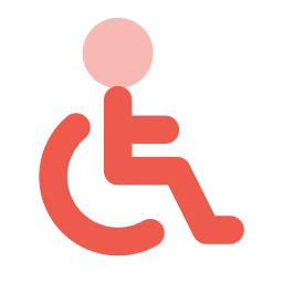Wheelchair icon, Flat style