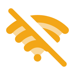 Wifi off icon, Flat style