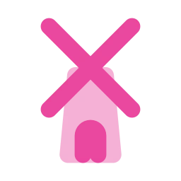 Windmill icon, Flat style