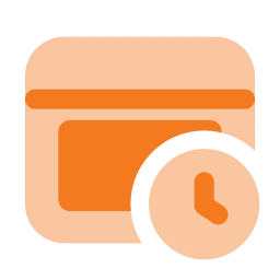 Window clock icon, Flat style