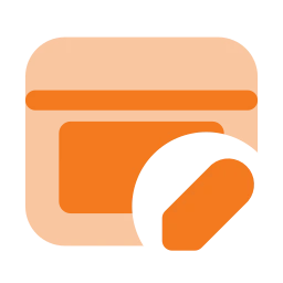 Window edit icon, Flat style