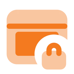 Window lock icon, Flat style