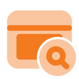 Window search icon, Flat style
