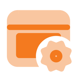 Window settings icon, Flat style