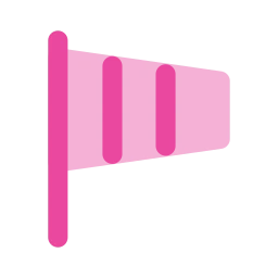 Windsock icon, Flat style