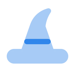 Witch hat icon, Flat style