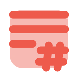 Word count icon, Flat style