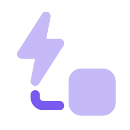 Workflow trigger icon, Flat style