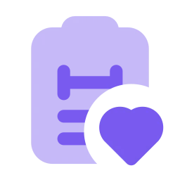 Workout plan heart icon, Flat style
