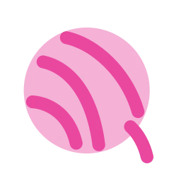 Yarn ball icon, Flat style
