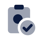 Audit check icon, Imprint style