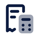 Bill calculation icon, Imprint style