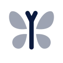 Butterfly icon, Imprint style