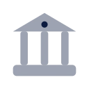 Courthouse icon, Imprint style
