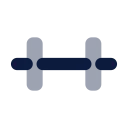 Dumbbell icon, Imprint style