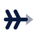 Fishbone diagram icon, Imprint style
