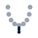 Flower garland icon, Imprint style