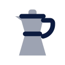 Moka pot icon, Imprint style