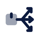 Parcel sorting icon, Imprint style