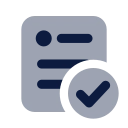 Post check icon, Imprint style