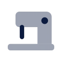 Sewing machine icon, Imprint style